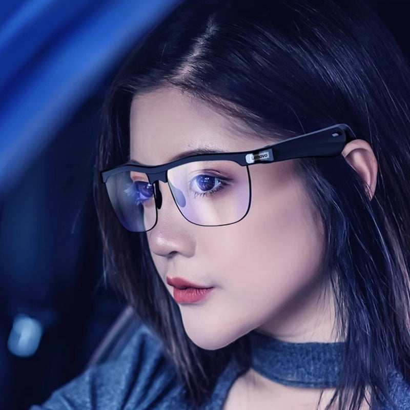 LENOVO MG10 Voice-Activated Smart Music Glasses Headphone Bluetooth Blue Light Protection - Alternate View