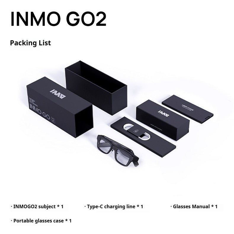 INMO GO2 intelligent AR translation glasses, real-time subtitle speech teleprompter glasses, overseas travel class simultaneous translation artifact AI conference assistant