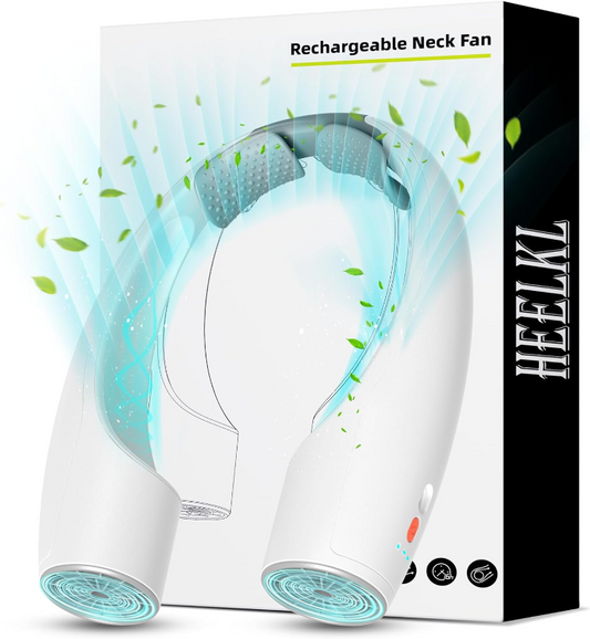 AI Neck Fan | 360° Airflow, Cooling, Noise Reduction, Low Noise, Wearable Fan, 4-speed Adjustment, Portable Fan, Suitable for Home, Office, Travel, Outdoor