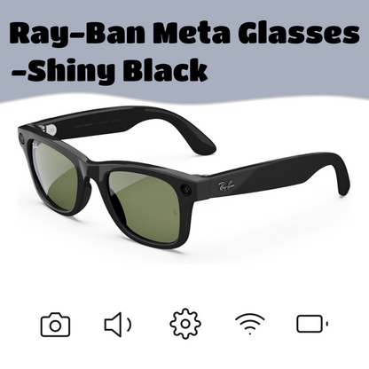Ray-Ban Meta Glasses | Smart Glasses, AI, Open Headphones, Real-time Translation, High-definition Shooting, Live Streaming, Video, Call