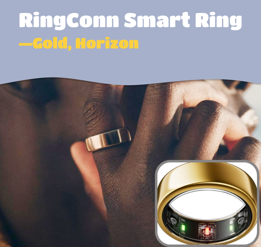 RingConn Smart Ring | Health Management, Sleep Monitoring, Data Recording, AI Health Guidance, Anomaly Alert, Personalized Service, Exercise and Fitness, Wearable Device, Water-resistant, Long Battery Life