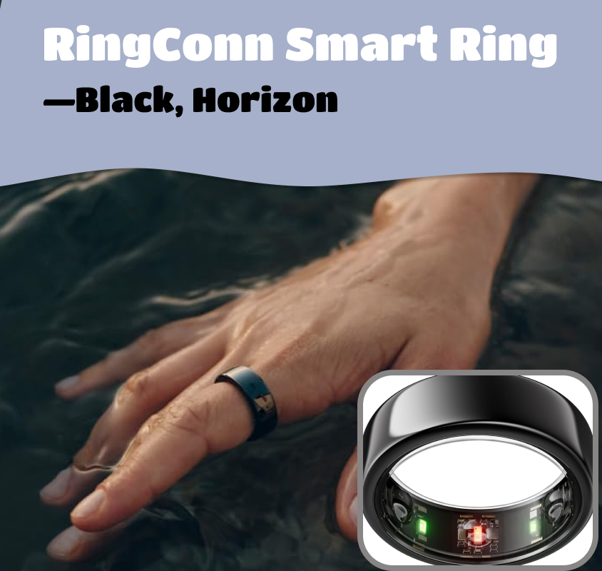 RingConn Smart Ring | Health Management, Sleep Monitoring, Data Recording, AI Health Guidance, Anomaly Alert, Personalized Service, Exercise and Fitness, Wearable Device, Water-resistant, Long Battery Life