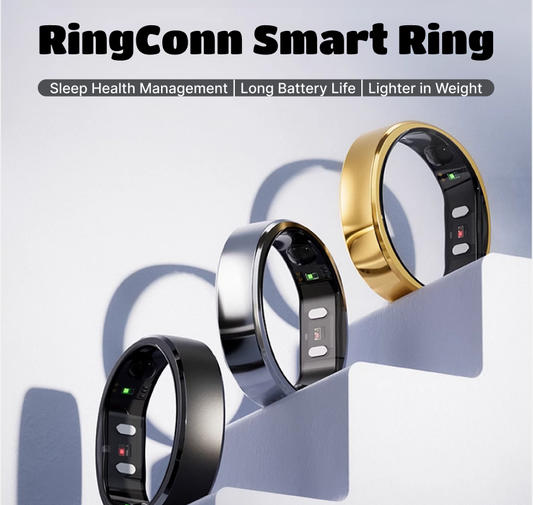 RingConn Smart Ring | Health Management, Sleep Monitoring, Data Recording, AI Health Guidance, Anomaly Alert, Personalized Service, Exercise and Fitness, Wearable Device, Water-resistant, Long Battery Life