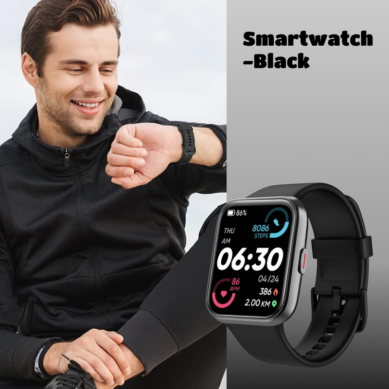 Smartwatch | Built-in Alexa, Touchscreen Watch, Fitness Tracker, Bluetooth Calling, IP68 Water Resistance, Heart Rate, Sleep, Blood Oxygen Monitoring, Over 100 Exercise Modes, Suitable for Daily Use, Travel, and Office Work