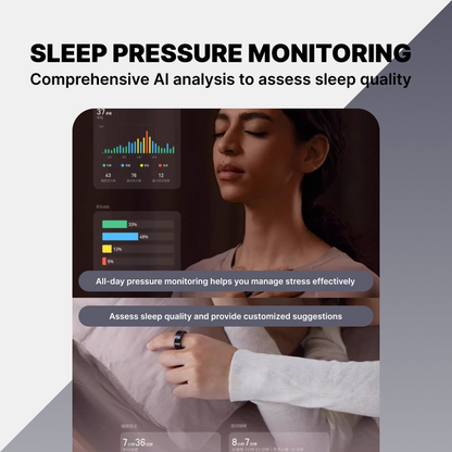 Meizu StarV Ring 2 Smart Ring | AI Health Data Monitoring and Analysis, IP68 Level Waterproofing, Blood Sugar Monitoring, Sleep Monitoring, Heart Rate Tracking, Wireless Charging