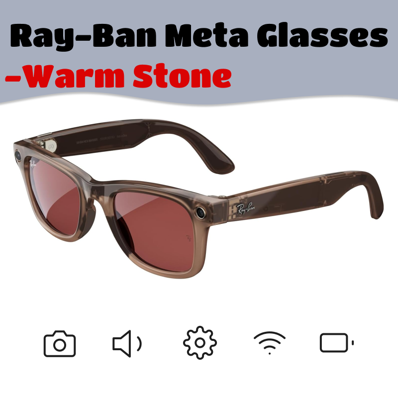 Ray-Ban Meta Glasses | Smart Glasses, AI, Open Headphones, Real-time Translation, High-definition Shooting, Live Streaming, Video, Call